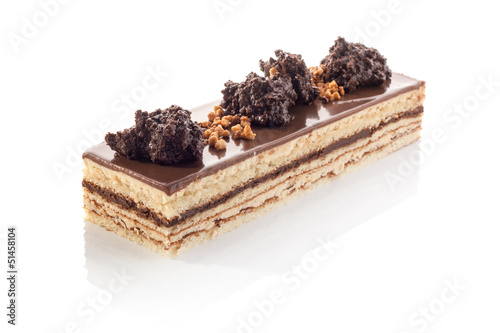 Photo: Long milk chocolate and praline cake Long milk chocolate and praline cake