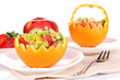 Fruit Salad In Hollowed-out Or...