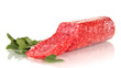 Tasty salami isolated on white