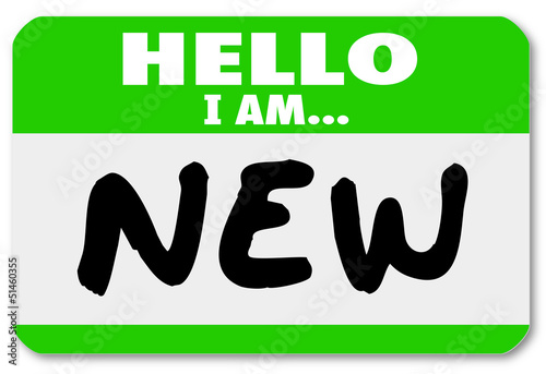 Illustration: Hello I am New Nametag Sticker Rookie Trainee Hello I am New Nametag Sticker Rookie Trainee