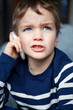 Portrait of boy with mobile phone