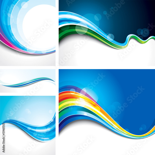 Vector: Collection of abstract wave design background. Collection of abstract wave design background.