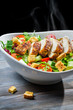 Hot and fresh caesar salad
