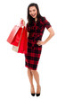 Photo: Happy young girl with shopping bags Happy young girl with shopping bags