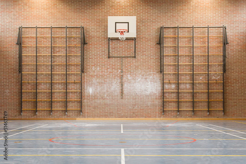 Photo: Interior of a gym at school Interior of a gym at school