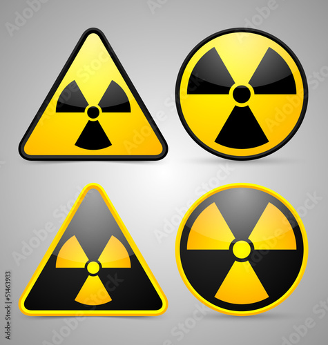 Vector: Nuclear symbols Nuclear symbols