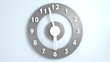 simple plastic clock  in 24 hours