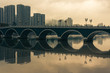 smog over Lek Yuen bridge in Sha Tin