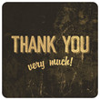 Thank You Words On Grunge Back...