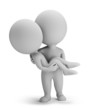 Illustration: 3d small people - girl in her arms 3d small people - girl in her arms