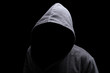 Hooded man in the shadow
