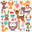 Set of various cute animals