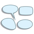 Vector dialog clouds web icons