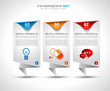 Infographic design template with paper tags