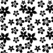 floral silhouettes pattern black