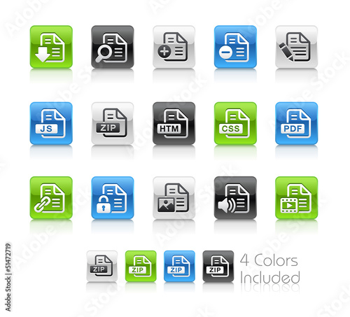 Vector: Documents 1 / The vector includes 4 colors in different layers Documents 1 / The vector includes 4 colors in different layers