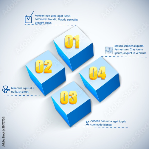 Vector: Business diagram template with text fields Business diagram template with text fields