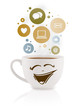 Coffee Cup With Social And Med...