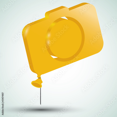 Illustration: camera icon in form of a balloon camera icon in form of a balloon