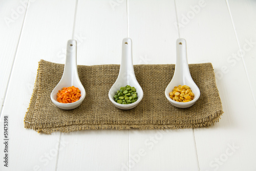 Photo: Three types of lentils Three types of lentils