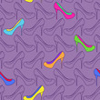 Seamless pattern of women shoes