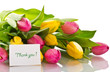 Beautiful bouquet of tulips