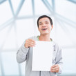 Man With Blank Board