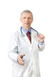 Senior doctor ready for a handshake
