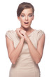 Surprised woman with open mouth