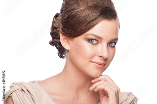Photo: Woman with makeup and hairstyle Woman with makeup and hairstyle