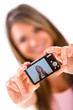 Woman taking a self portrait