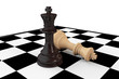 Black and white chess kings
