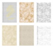 Set illustration blank old grunge lined paper background