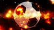Soccer Cosmic Burn Looping Animated Background