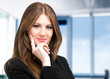 Smiling businesswoman
