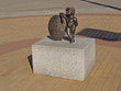 Lithuania, Klaipeda. Sculpture "Coat of arms of Klaipeda"