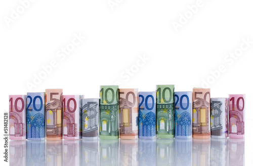 Photo: Euroscheine in der Reihe Euroscheine in der Reihe