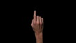 clicking finger gesture on alpha channel