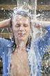 Portrait of a young man in the water