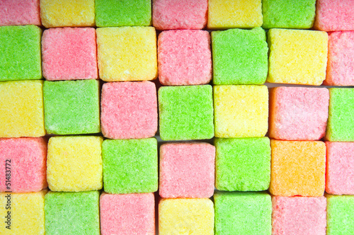 Photo: Multicolor sugar lumps background Multicolor sugar lumps background