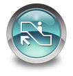 Illustration: Light Blue Glossy Pictogram "Escalator Up" Light Blue Glossy Pictogram "Escalator Up"