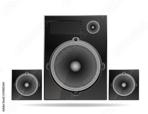 Vector: speakers system speakers system