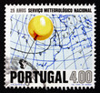 Foto: Postage stamp Portugal 1971 Weather Balloon and Weather Map Postage stamp Portugal 1971 Weather Balloon and Weather Map