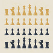 Chess figures set. Vector, EPS10