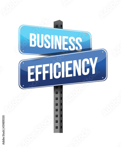Illustration: business efficiency sign business efficiency sign