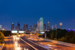 Dallas downtown skyline at night, Texas