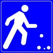 GIOCO DELLE BOCCE ICONA SIMBOLO GIOCATORE DI BOCCE