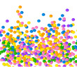 Colorful vector confetti on blue background