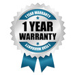 1 year warranty seal blue