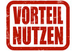 Grunge Stempel rot VORTEIL NUTZEN